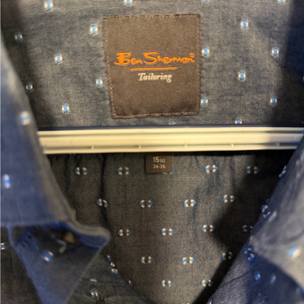 Ben Sherman Navy Patterned Button Down Shirt - image 3